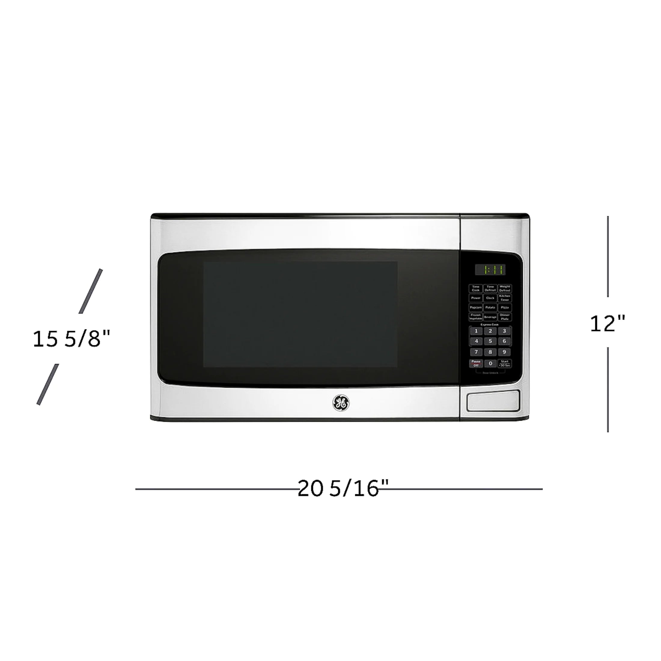 2026 New GE 1.1 Cu Ft Countertop Microwave Oven, 950W, Stainless Steel, One-Touch Cooking, Turntable, Auto Defrost, Child Lock, Model GCST11N1WSS - Image 5