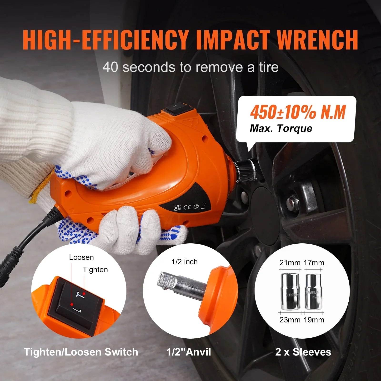 2026 New KFFKFF Electric Car Jack, 5 Ton Capacity Hydraulic Lift with Electric Wrench, Compact Vehicle Elevator with Integrated Air Pump and LED for SUVs, MPVs, Sedans, and Trucks, Tire Change and Repair - Image 5