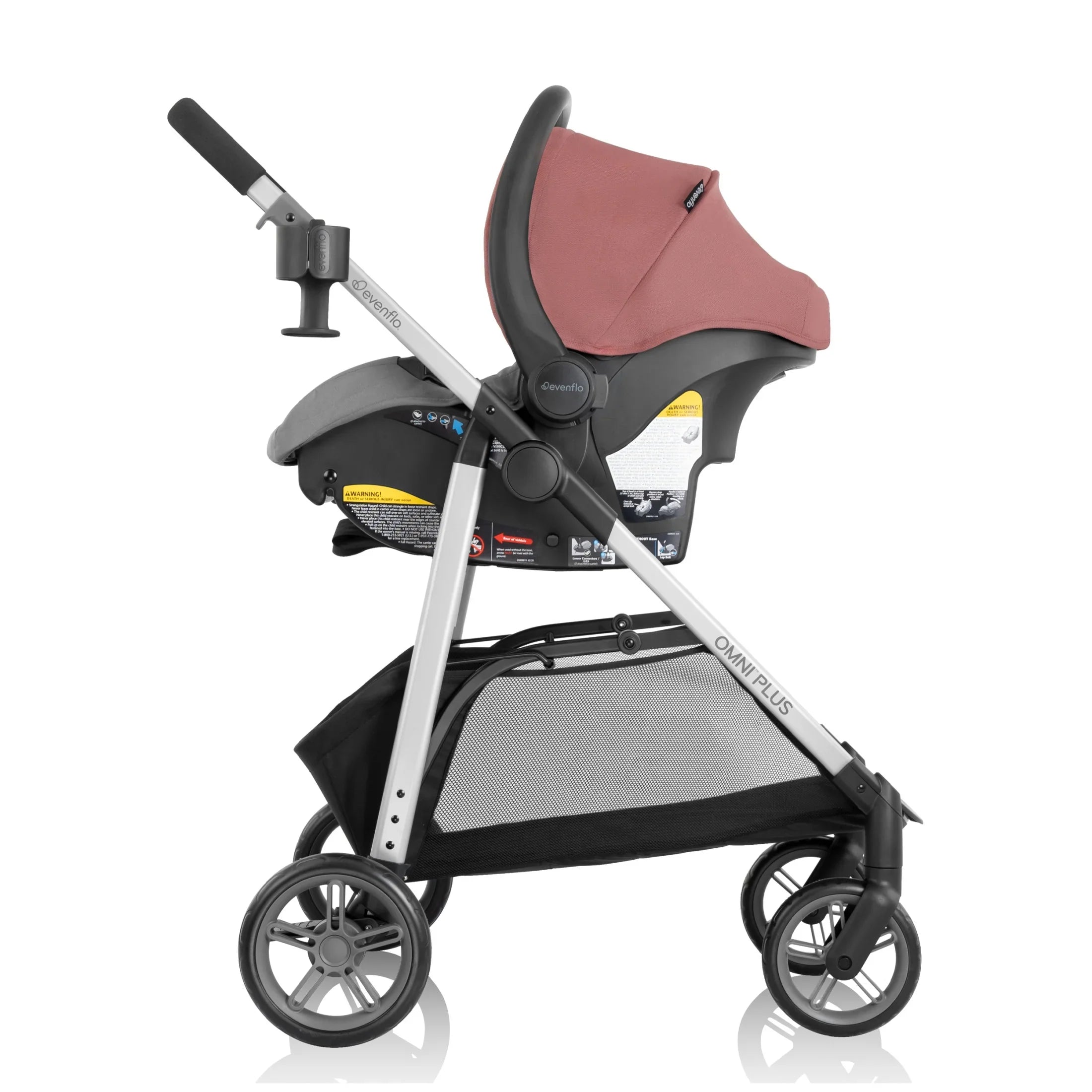2026 New Evenflo Omni Plus Modular Travel System with LiteMax Sport Infant Car Seat, Mylar Gray, Unisex - Image 82