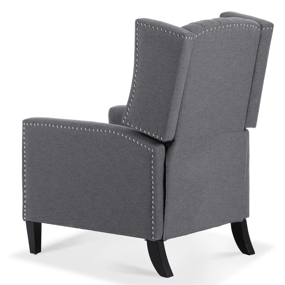 2026 New Triple Tree Modern Fabric Foam Wood Solid Print Nailhead Trim Accent Chair, Beige - Image 20