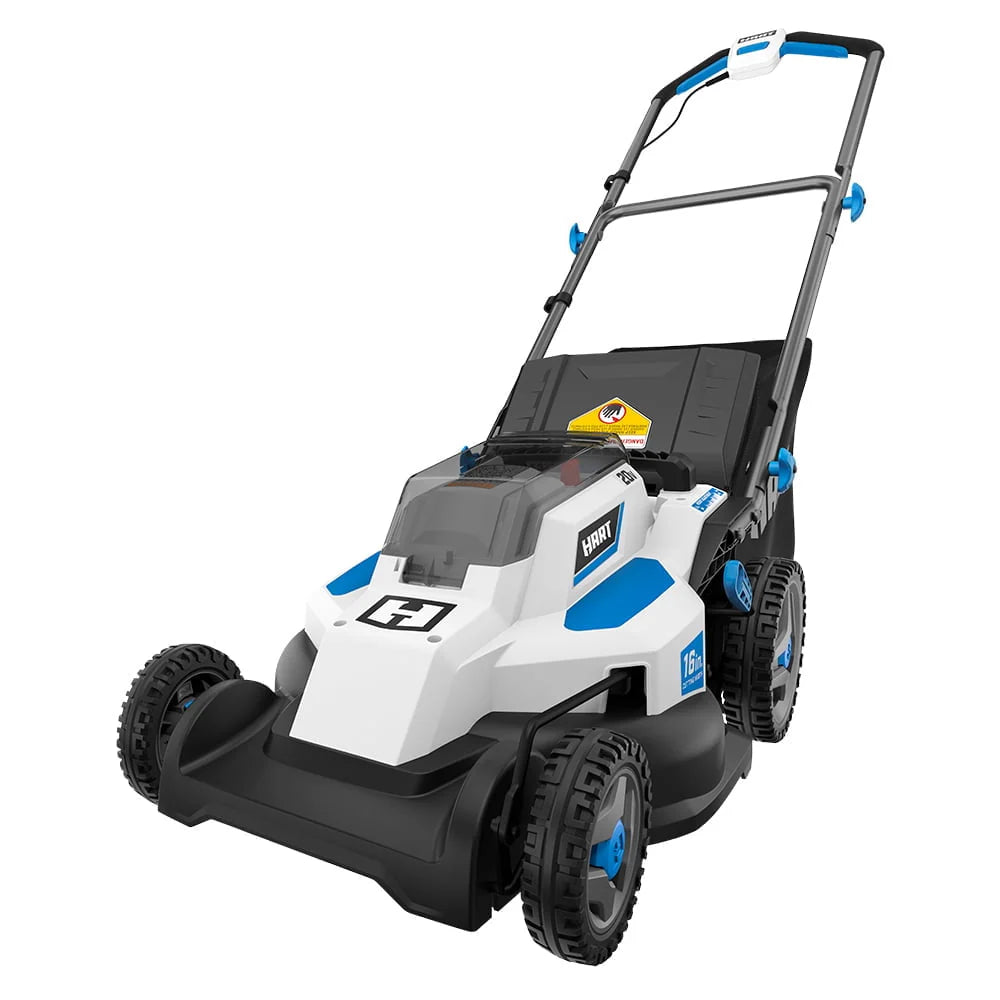 2026 New Restored HART 20-Volt 16-Inch Push Lawn Mower Kit, (2) 20-Volt 4.0Ah Lithium-Ion Batteries, (1) Battery Charger (Refurbished)