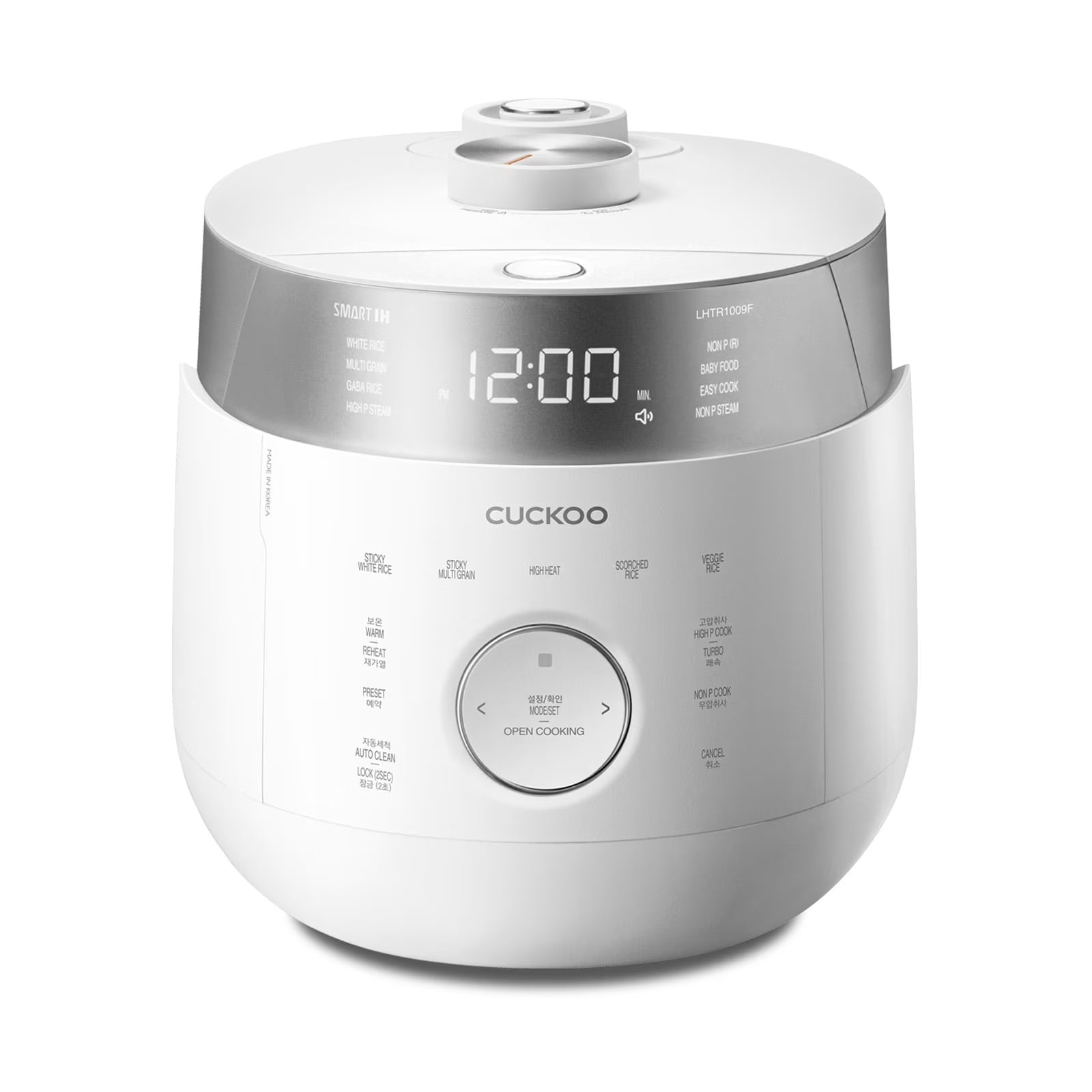2026 New Cuckoo 10 Cup Dry Induction Heating Twin Pressure Rice Cooker with Micom Logic Tech, Nonstick Pot, Warmer, 25 Menu Modes and Voice Guide in White (CRP-LHTR1009FW)