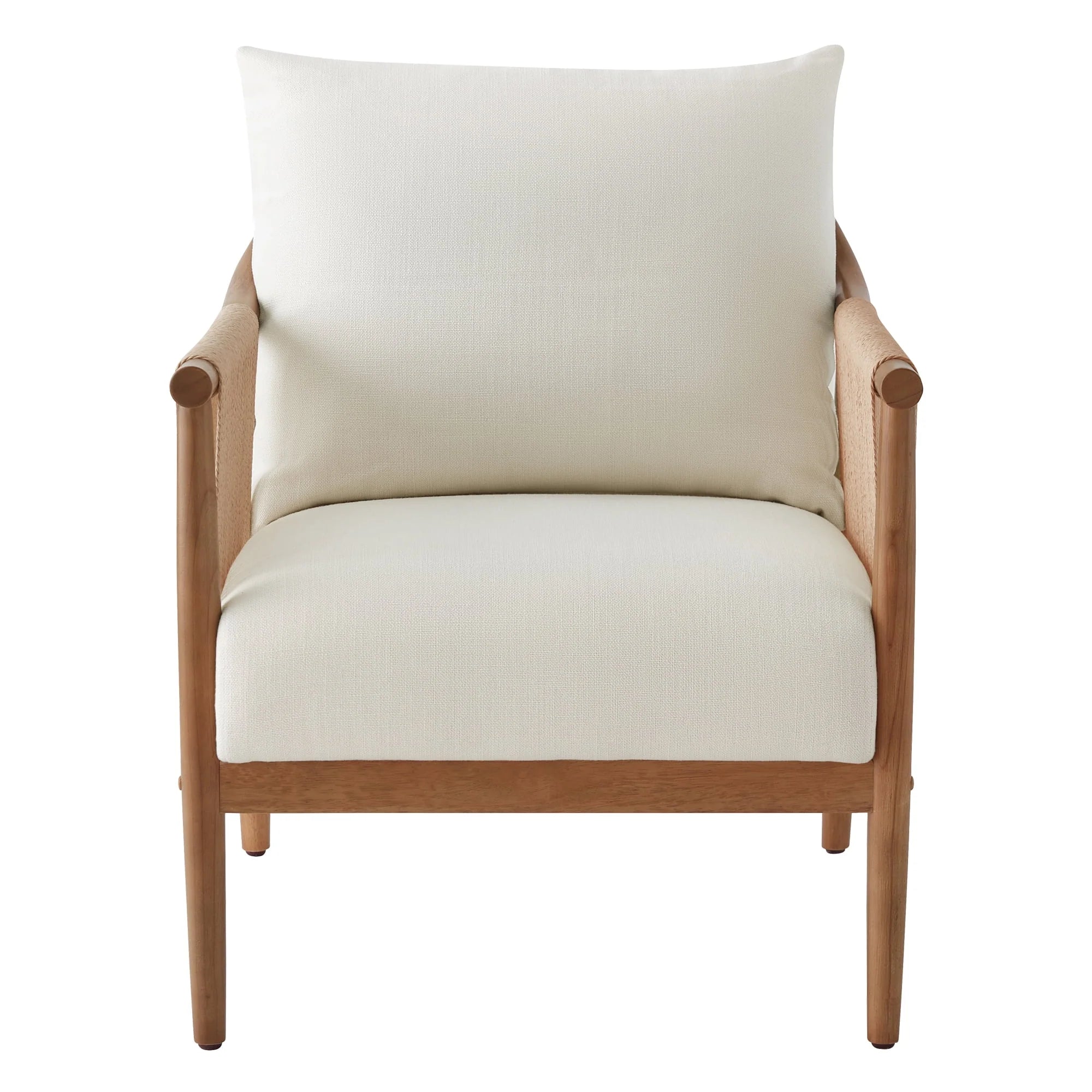 2026 New CHITA Modern Accent Chair, Braid Armchair Living Room Chair, Cream - Image 16