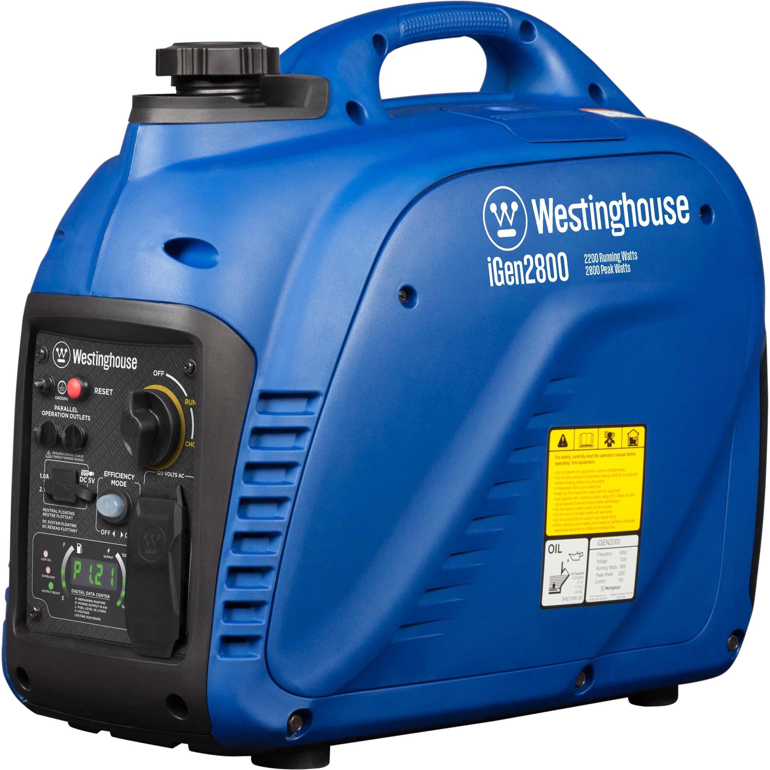 2026 New Westinghouse 2800 Peak Watt Super Quiet & Lightweight Portable Inverter Generator, Gas Powered, Parallel Capable, Long Run Time - Image 9
