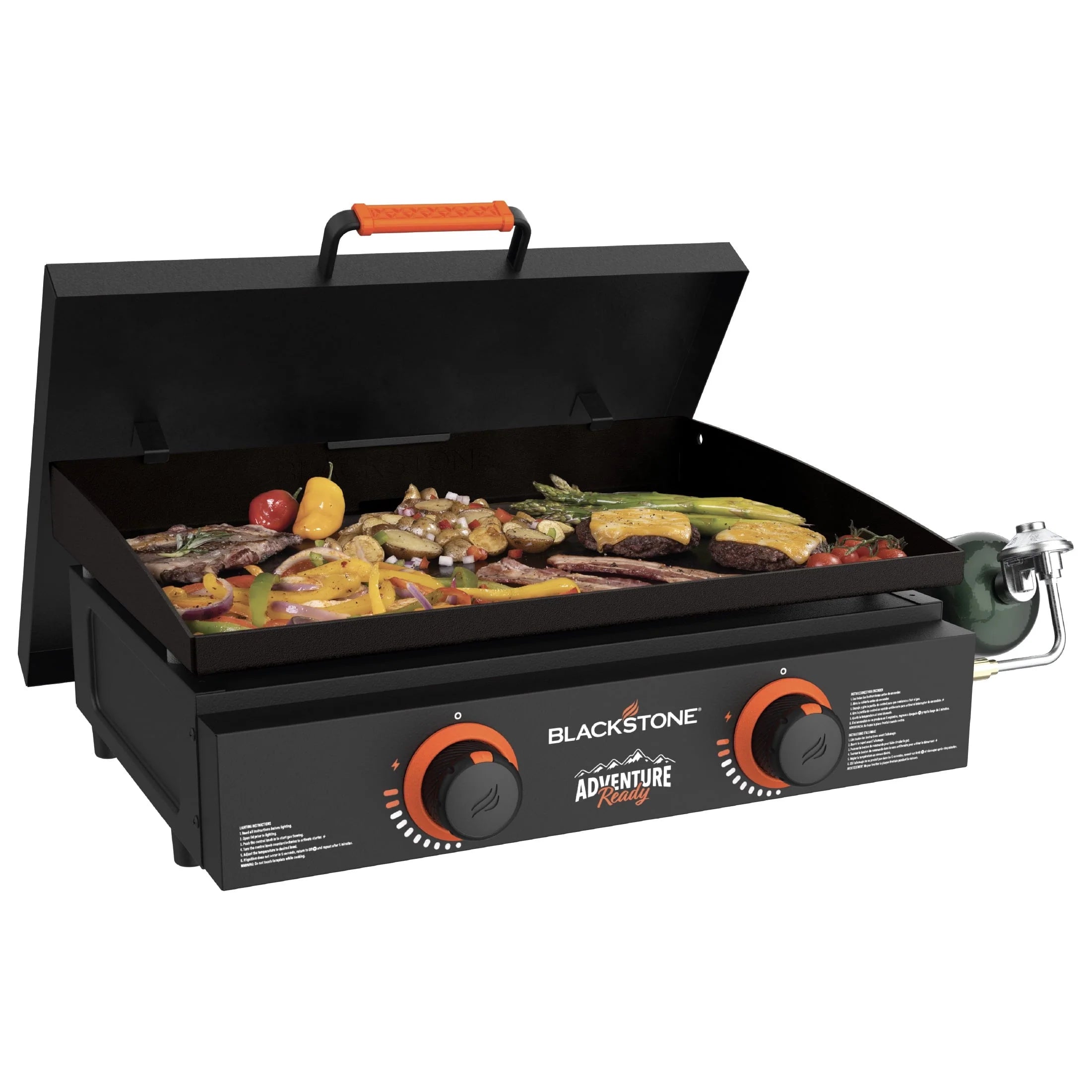 2026 New Blackstone Adventure Ready 2-Burner 22" Propane Griddle with Hard Cover in Black