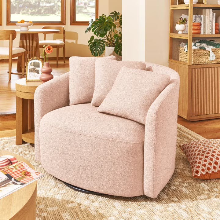 2026 New Beautiful Drew Accent Chair by Drew Barrymore, Cream Boucle - Image 3
