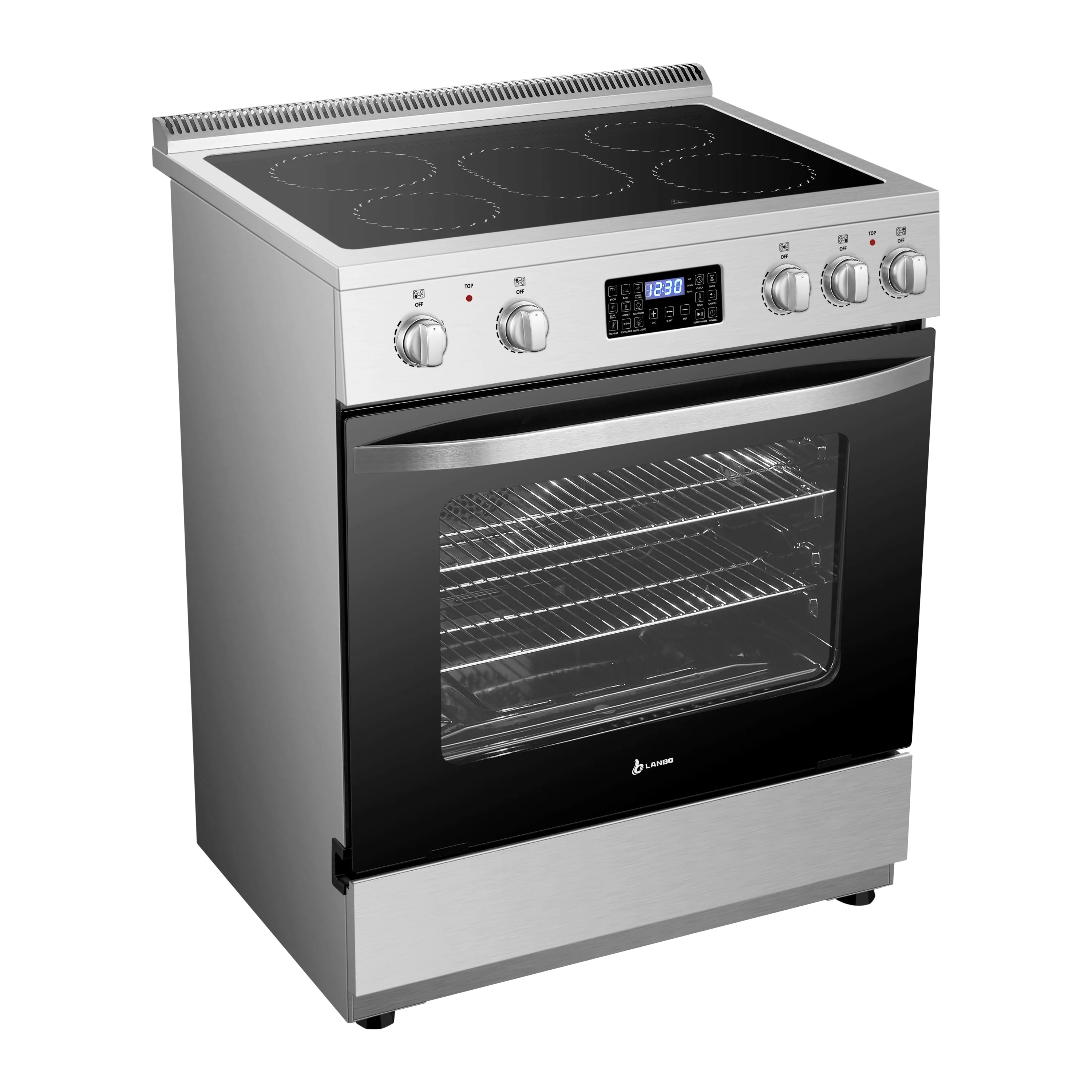 2026 New Lanbo 30 inch 5.9 CU.ft. Freestanding Electric Convection Range with Air Fry and Rotisserie, Electric cord or plug is not included - Image 5