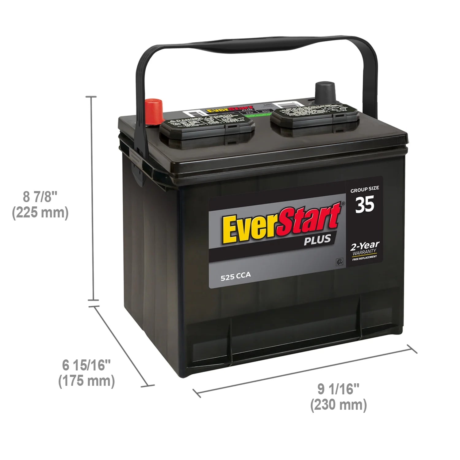 2026 New EverStart Plus Lead Acid Automotive Battery, Group Size 35 12 Volt, 525 CCA - Image 8