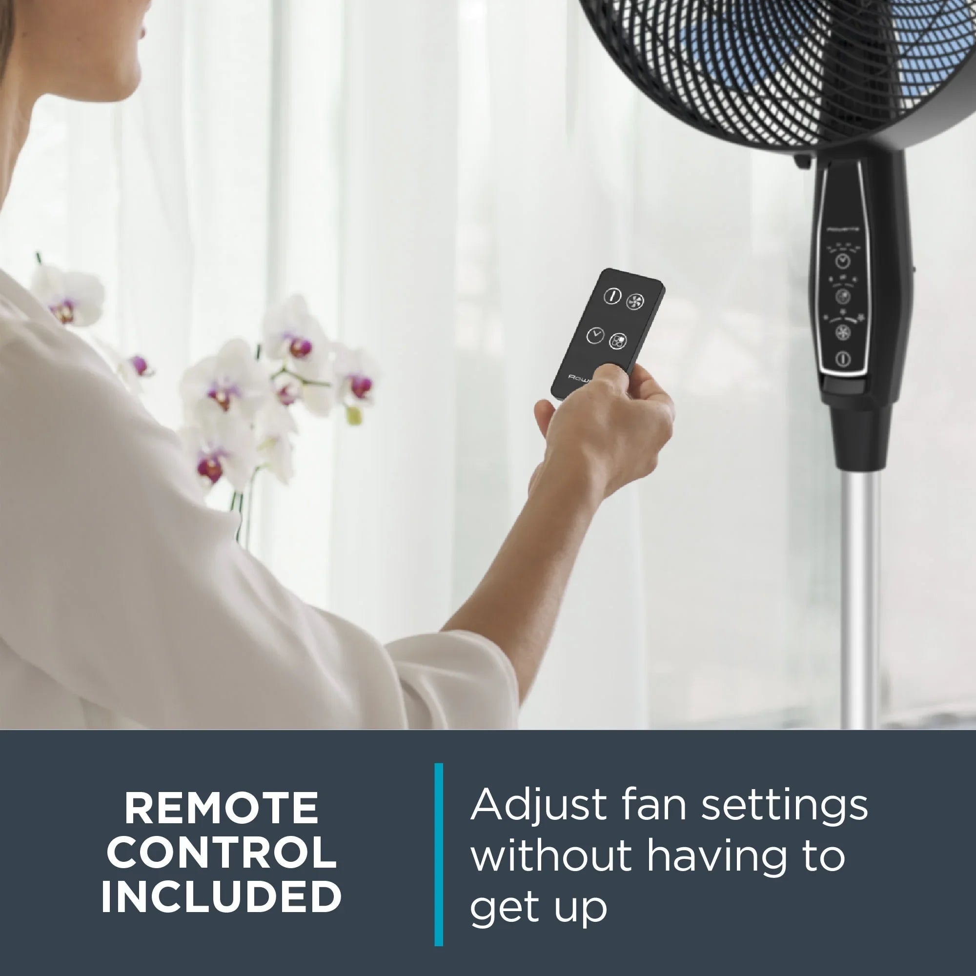 2026 New Rowenta Turbo Silence Standing Floor Fan with Remote, 53 Inch, Portable, 5 Speeds, VU5670 - Image 19