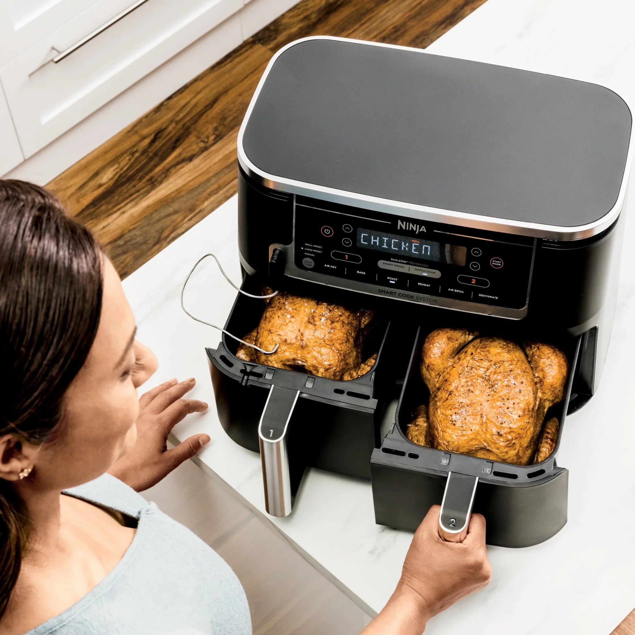 2026 New Ninja. Foodi. 6-in-1 Smart 10-qt. 2-Basket Air Fryer - Image 17