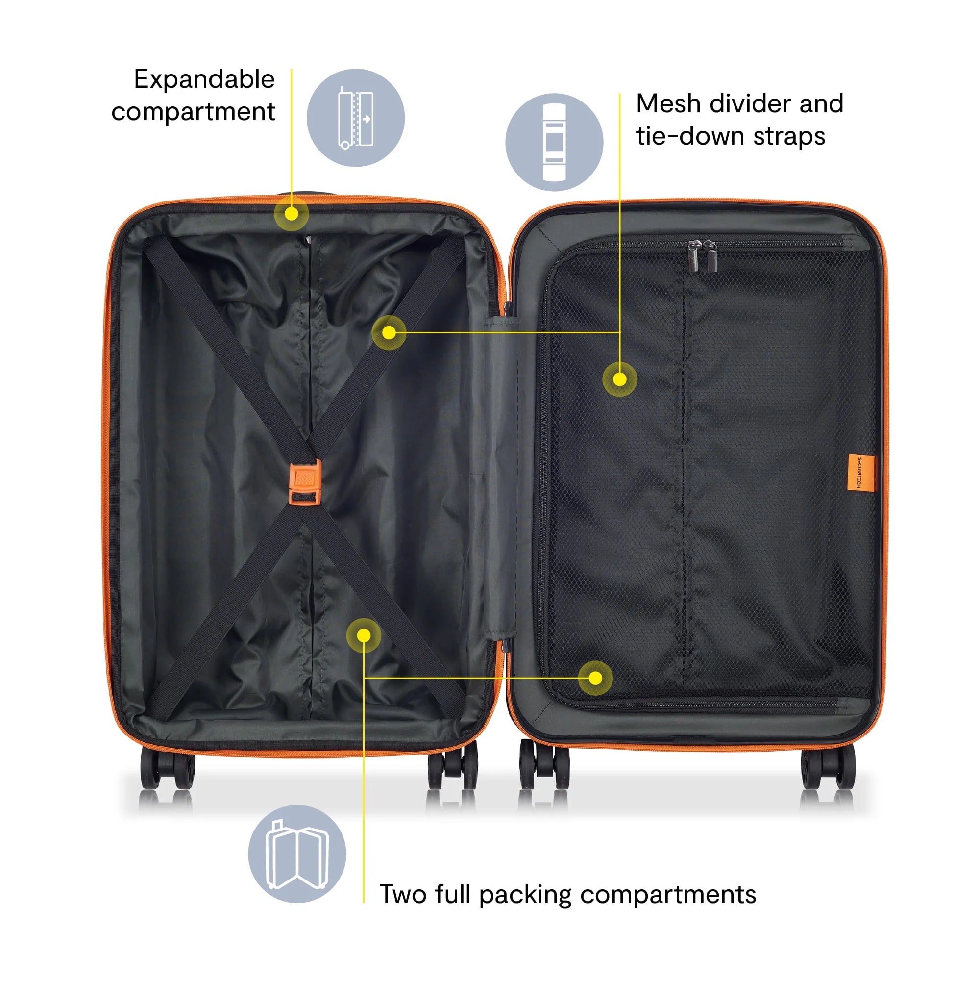 2026 New Securitech by Delsey, Citadel 31" Large Checked Hardside Spinner Luggage Green - Image 12