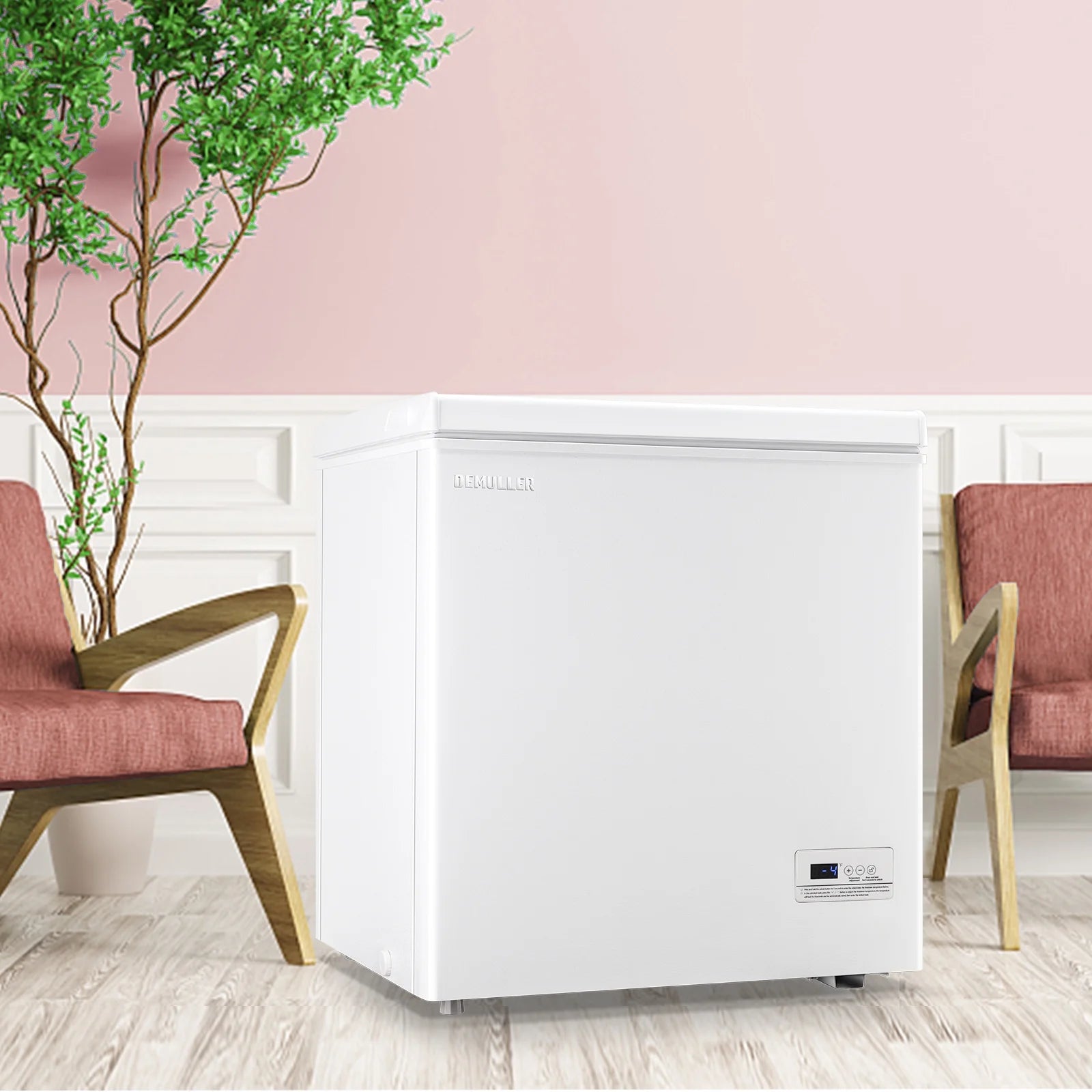 2026 New DEMULLER Chest Freezer 5.0 Cu. ft Deep Freezer with Two Hanging Baskets Top Open Door Freezer White - Image 8