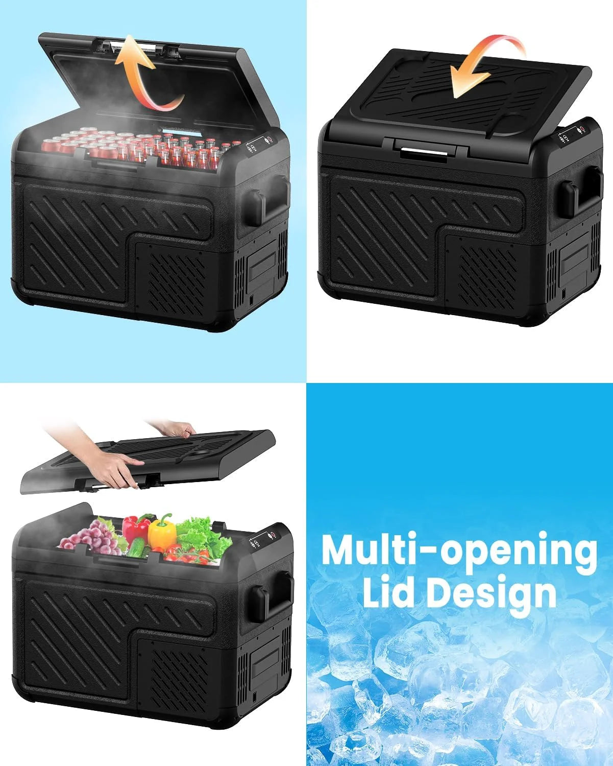 2026 New Car Refrigerator, RV Refrige with 12/24V DC & 110-240V AC, Portable Freezer Electric Compressor Cooler For Car, RV, Camping, Travel, Fishing, Outdoor or Home Use - Image 8