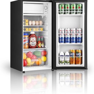 2026 New HUMSURE 3.1 Cu.ft Mini Fridge with Freezer, Single Door Compact Refrigerator for Dorm, Office