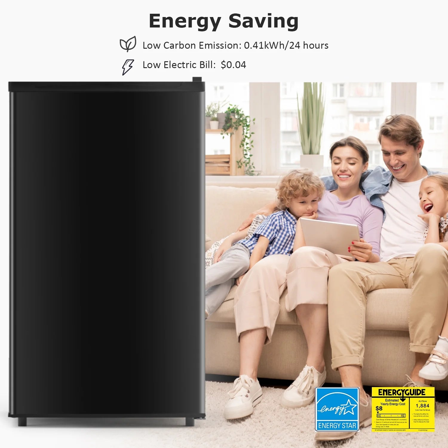 2026 New Beddle Mini Fridge with Freezer 3.2 Cu.ft Small Refrigerator for Dorm Bedroom, Compact Refrigerators Single Door Adjustable Thermostat Low Noise,Silver - Image 12