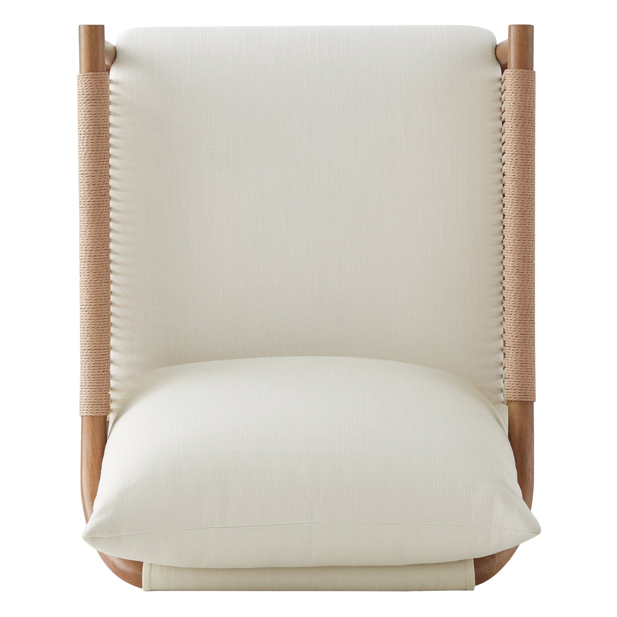 2026 New CHITA Modern Accent Chair, Braid Armchair Living Room Chair, Cream - Image 11