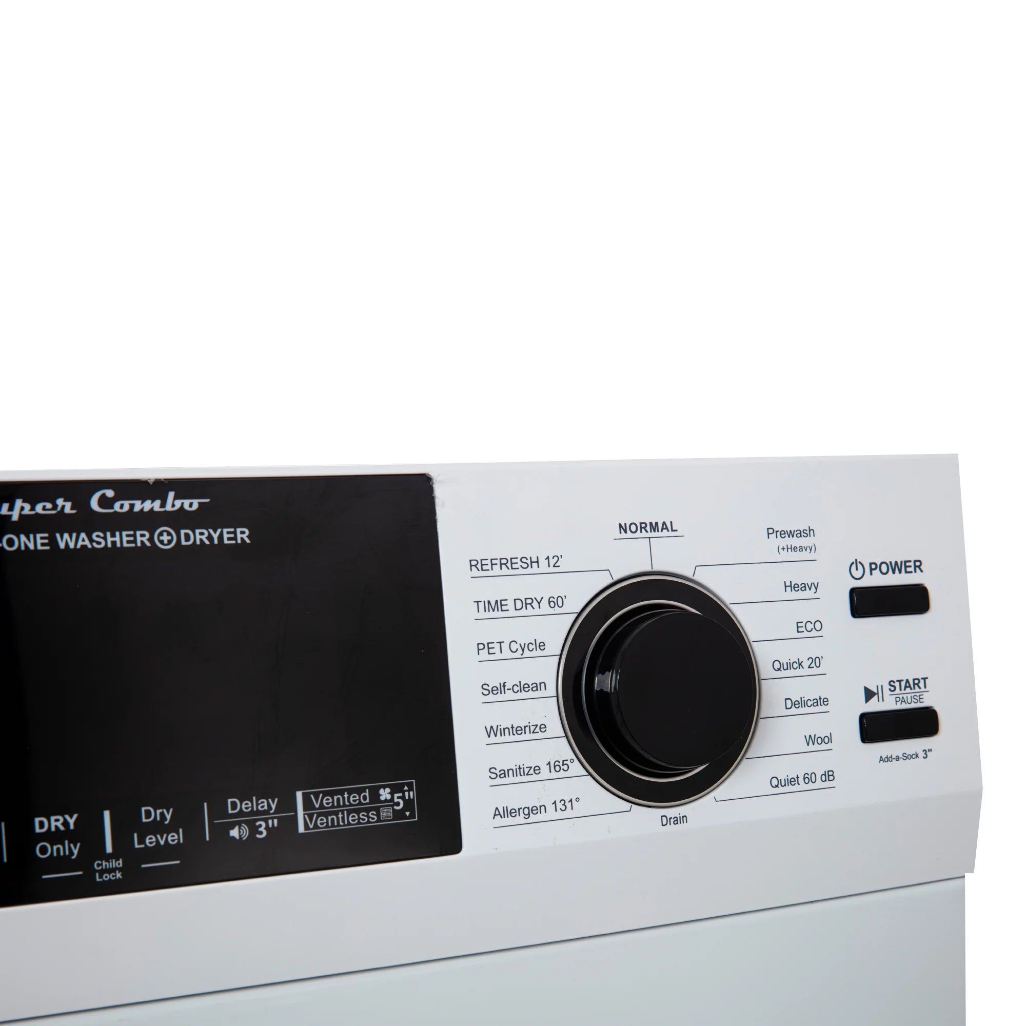 2026 New Equator Combination Washer Dryer Ventless/Vented Pet cycle 1.62cf/15lbs 110V with Adjustable legs - Image 10