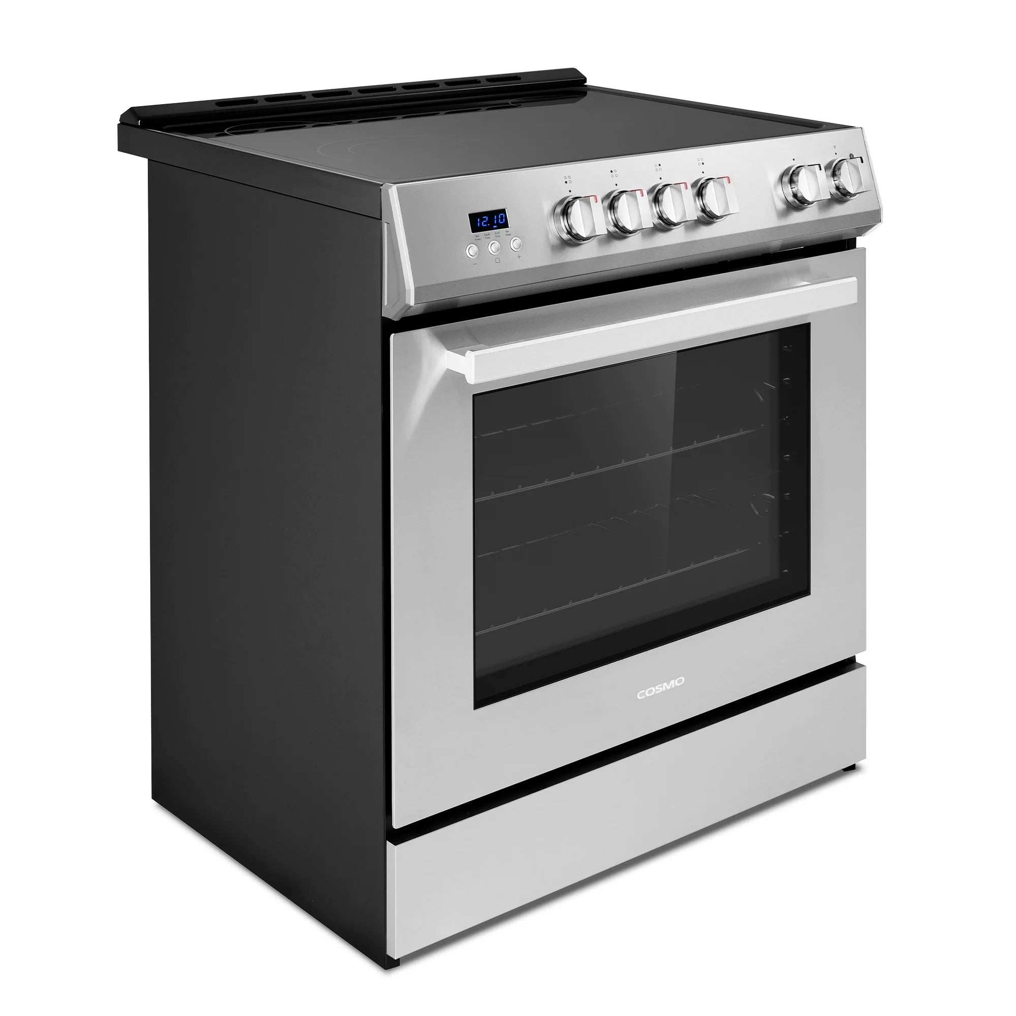 2026 New Cosmo 30 in. Stellar Collection 5.0 cu. ft. Electric Range with 4 Burner Glass Cooktop and Convection Oven in Stainless Steel - Image 14