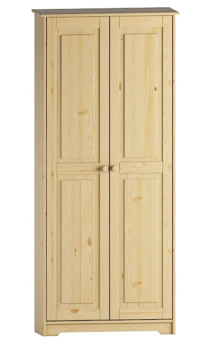 2026 New Solid Wood Pantry Storage Cabinet, Freestanding Kitchen Cupboard, Closet with Shelves