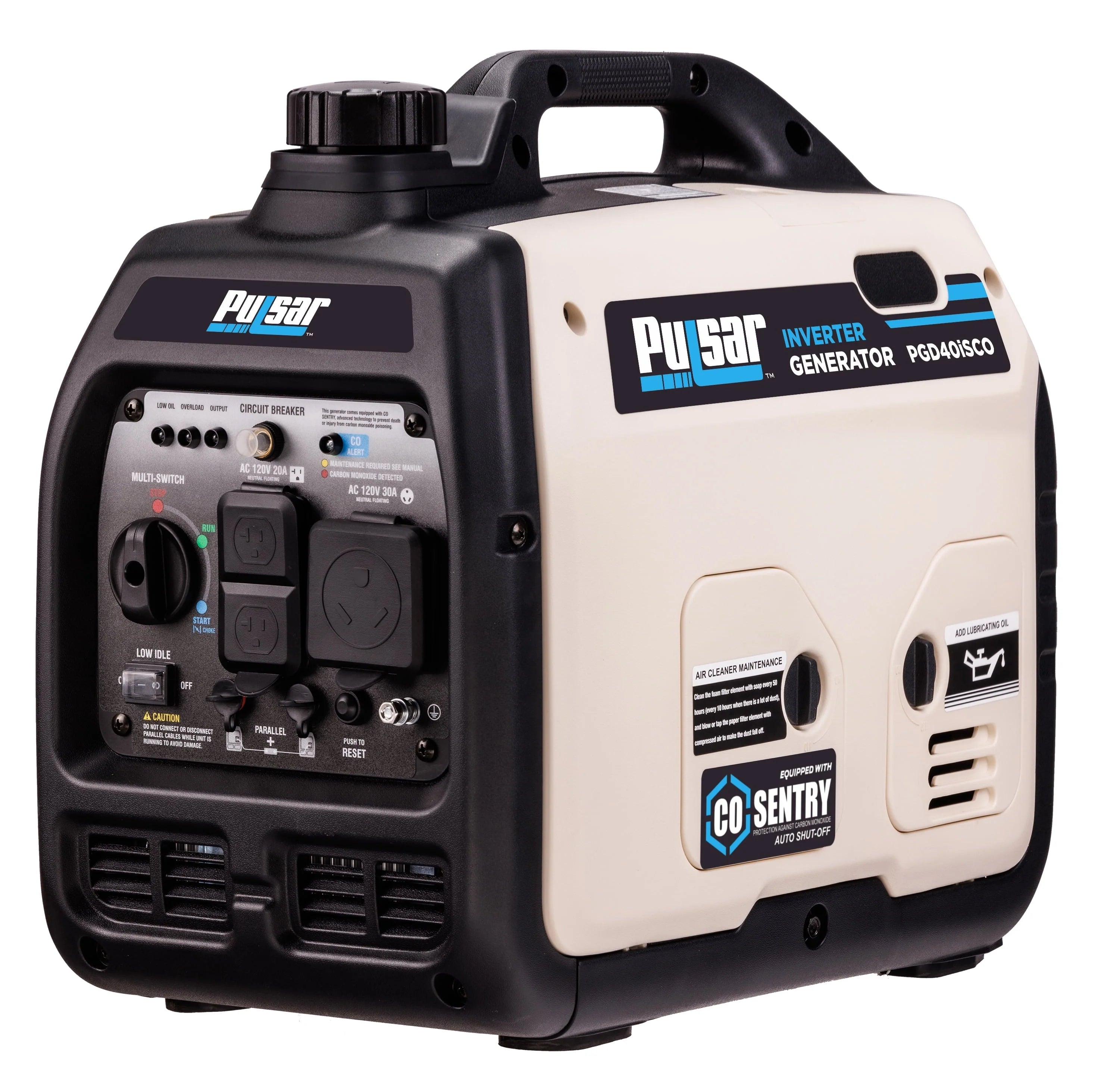 2026 New Pulsar 4000-Watt Super Quiet Gas Powered Inverter Generator with CO Sentry - Image 3