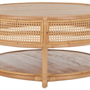 2026 New SAFAVIEH Modern Round Rattan Coffee Table, Natural