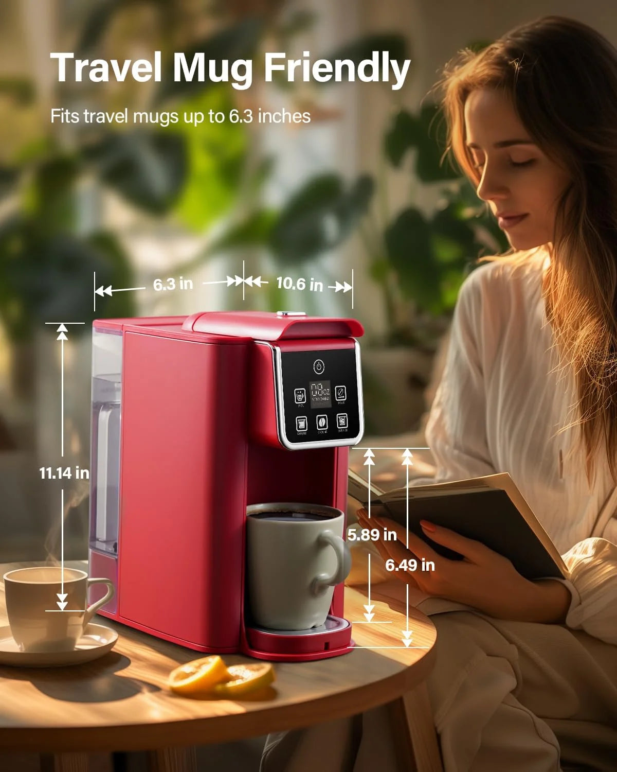 2026 New Single Serve Coffee Maker, Hot and Iced Coffee Machine for K-Cup Pods & Ground Coffee, 6 to 14 oz Brew Sizes, 50 oz Removable Water Tank, Bold Brew Setting, Stainless Steel, Black - Image 15
