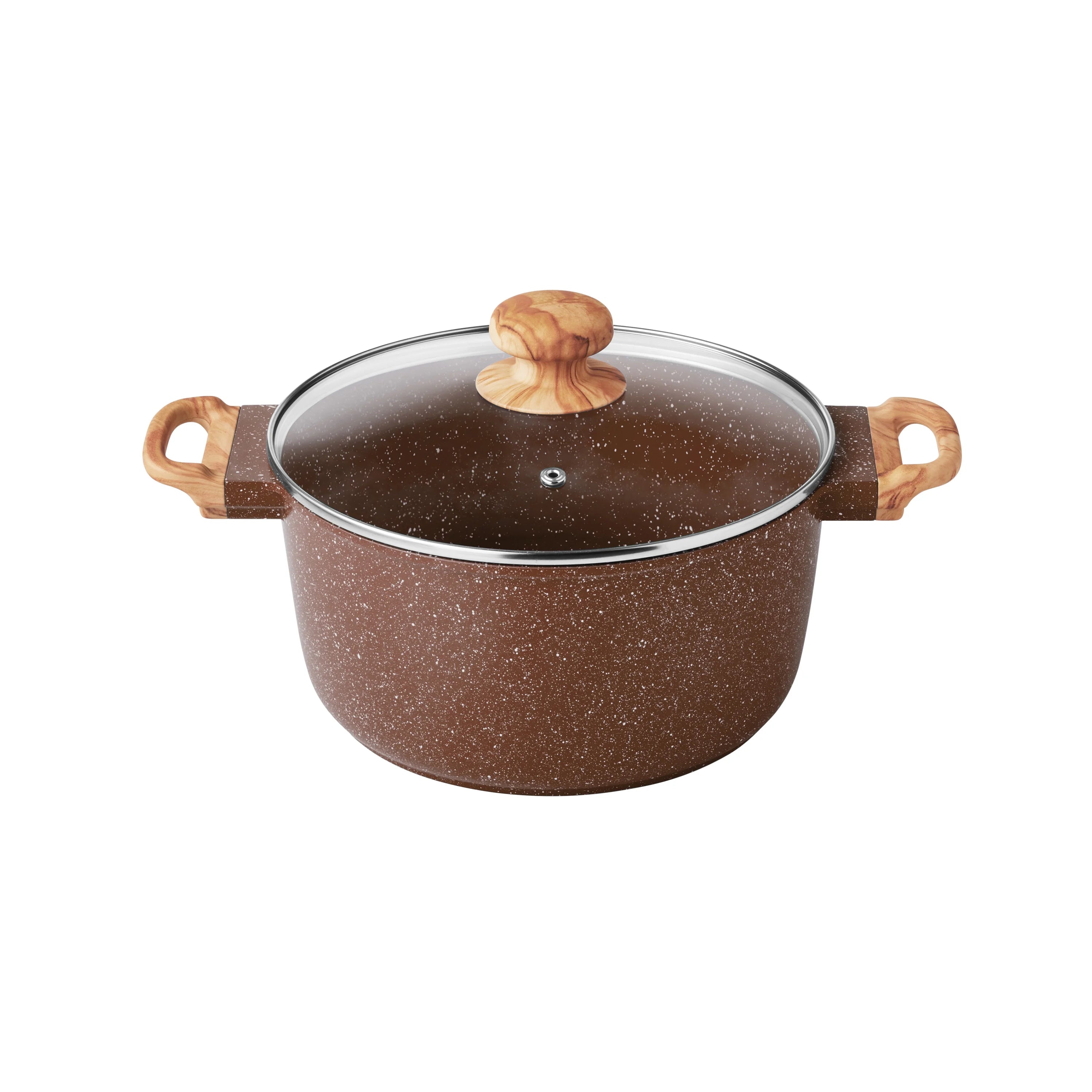 2026 New The Pioneer Woman Prairie Signature 14-Piece Cast Aluminum Cookware Set, Brown Speckle - Image 7