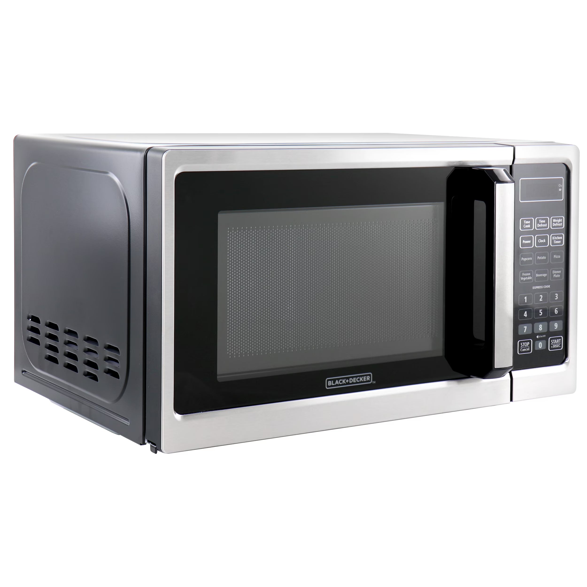 2026 New Black + Decker 0.9 Cu Ft 900W Digital Microwave Oven With Turntable in Stainless Steel