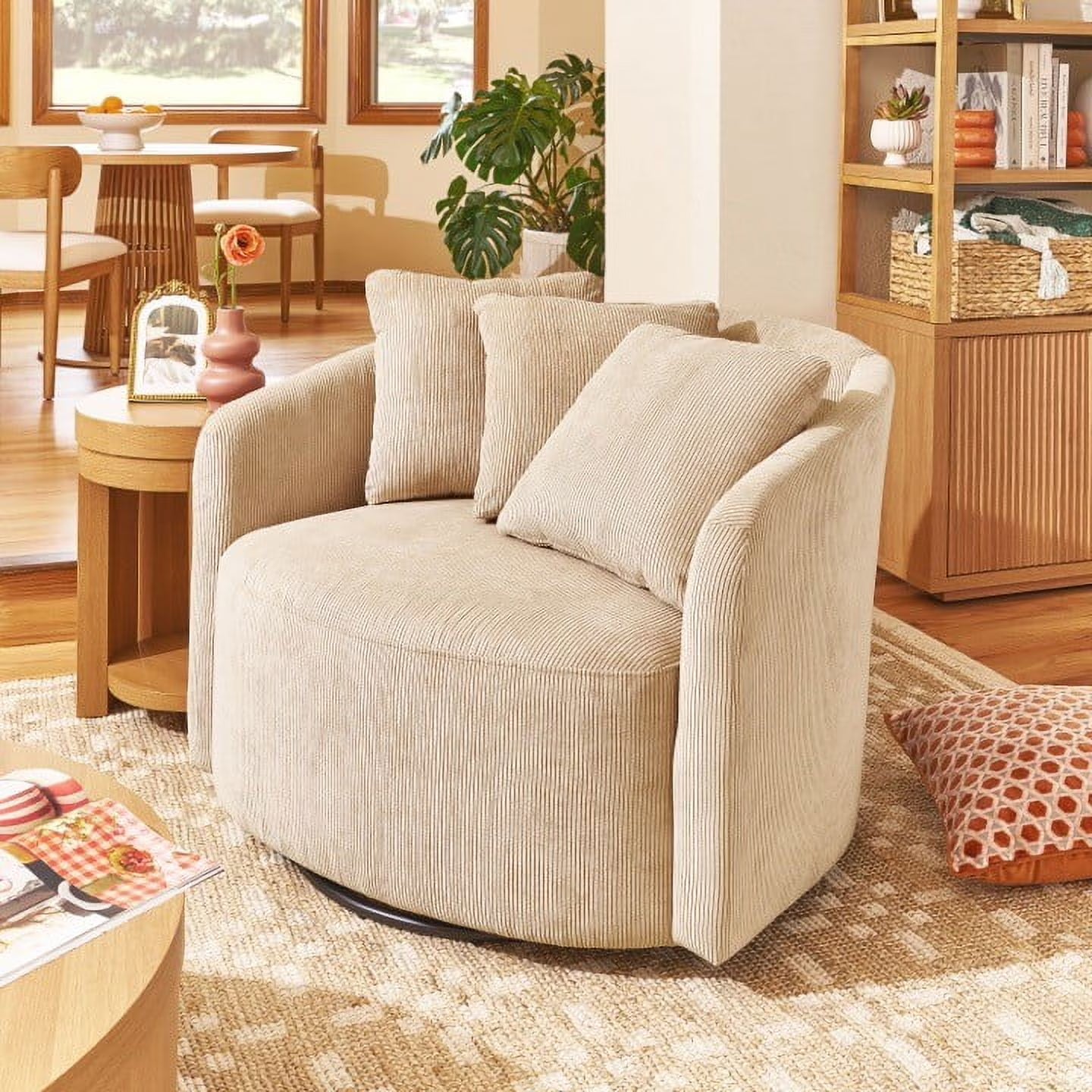 2026 New Beautiful Drew Accent Chair by Drew Barrymore, Cream Boucle - Image 5