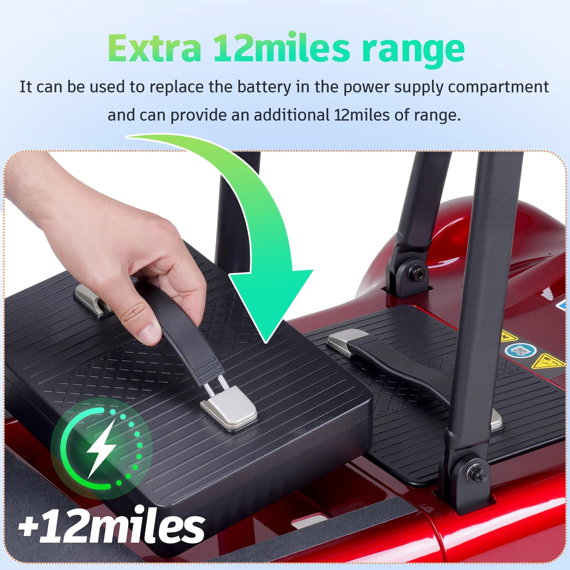 2026 New EAGLOG Light Weight 4 Wheels Mobility Scooter for Seniors, Electric Folding Wheelchair Device for Travel, Black - Image 26