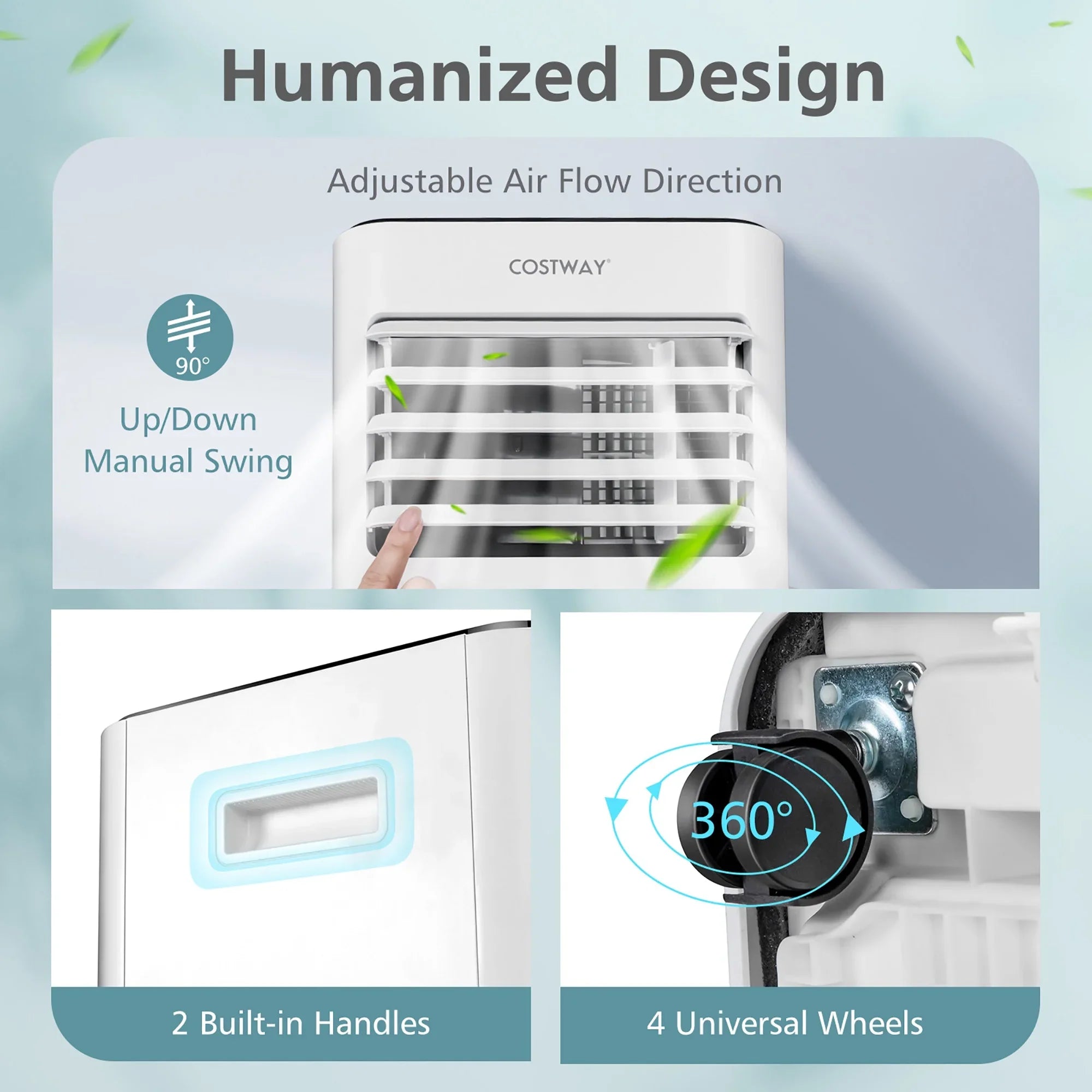 2026 New Costway 10000 BTU Portable Air Conditioner 3-in-1 Air Cooler with Fan Dehum Sleep Mode - Image 7