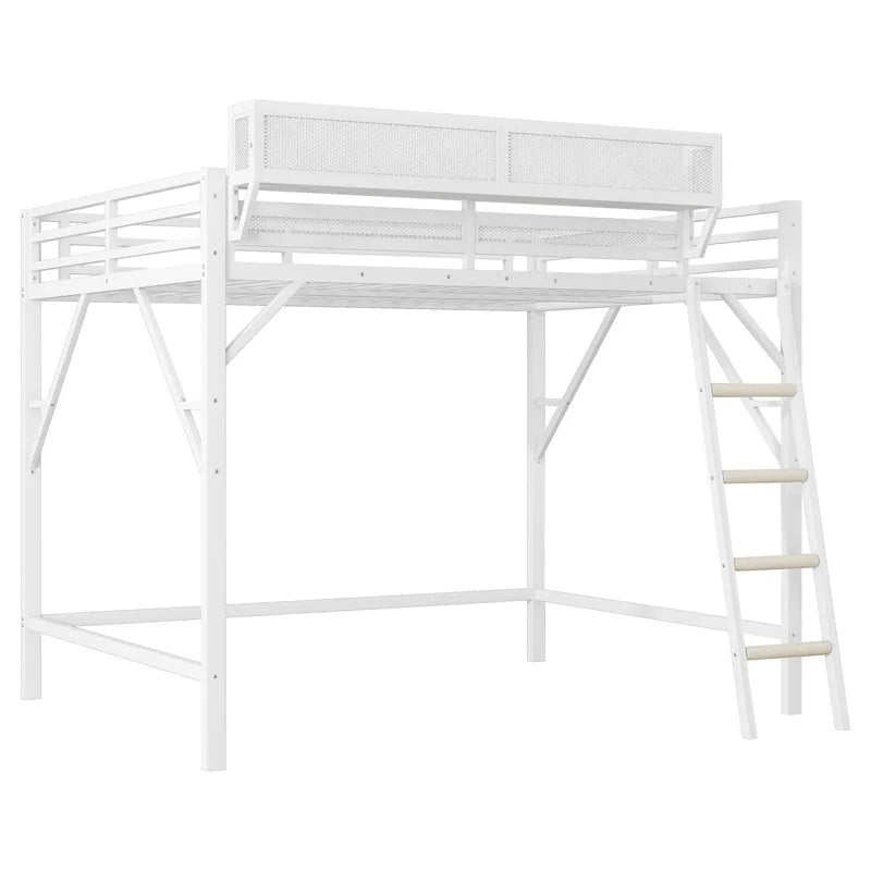 2026 New Duxelifin Queen Size Metal Loft Bed Frame, Heavy Duty Steel High Loft Bed with Storage Shelves & Ladder, Space-Saving Loft Bed for Apartments, Adults, Teens & Juniors (Black) - Image 14