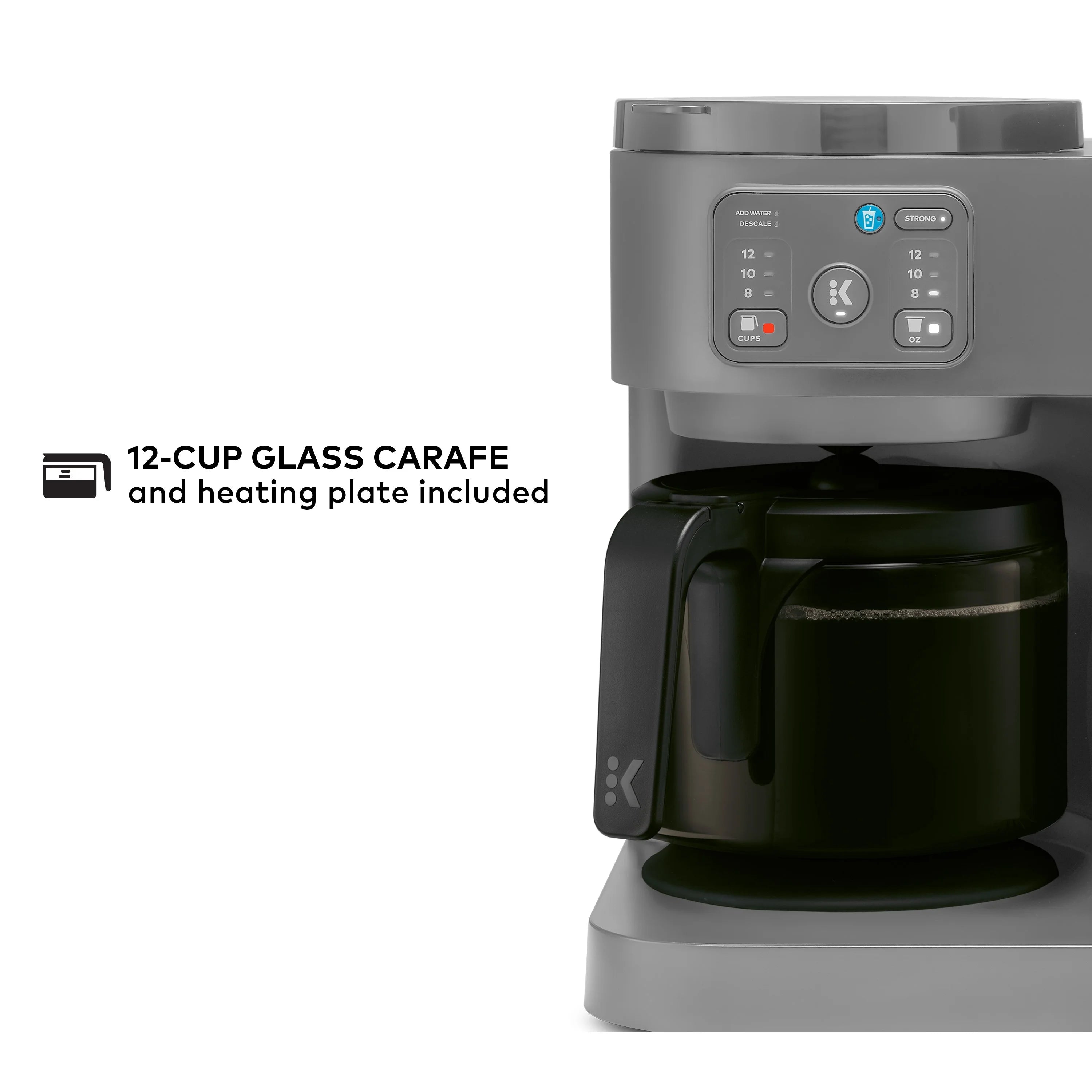 2026 New Keurig K-Duo Essentials, Hot & Iced Single-Serve K-Cup Pod Coffee Maker & Carafe, Moonlight Grey - Image 5