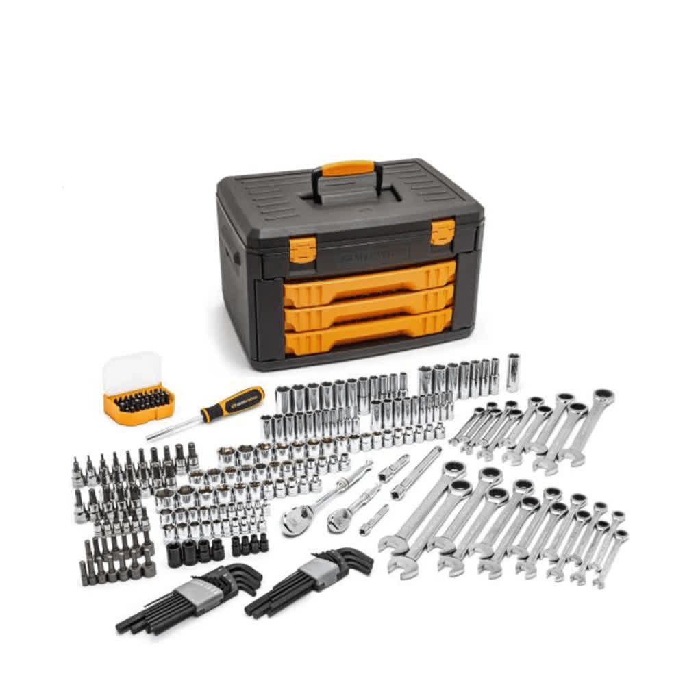 2026 New 232 Piece 1/4". 3/8" Drive Metric & SAE Mechanics Hand Tool Set