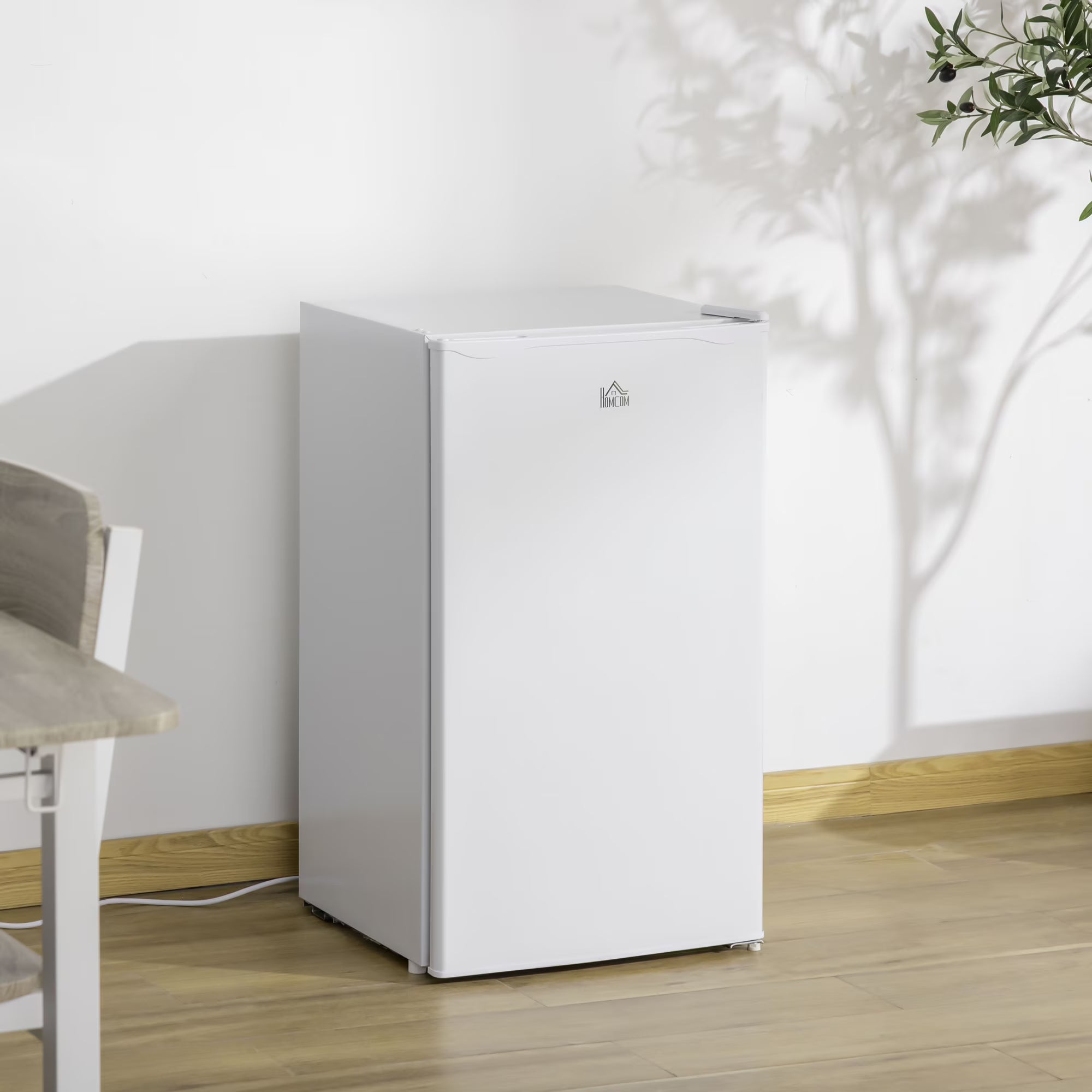 2026 New Harper & Bright Designs Double Door Mini Fridge with Freezer, 3.2 Cu.Ft Compact Refrigerator with Adjustable Shelf, Adjustable Thermostat and Reversible Door for Bedroom, Dorm, Home Office, White - Image 5