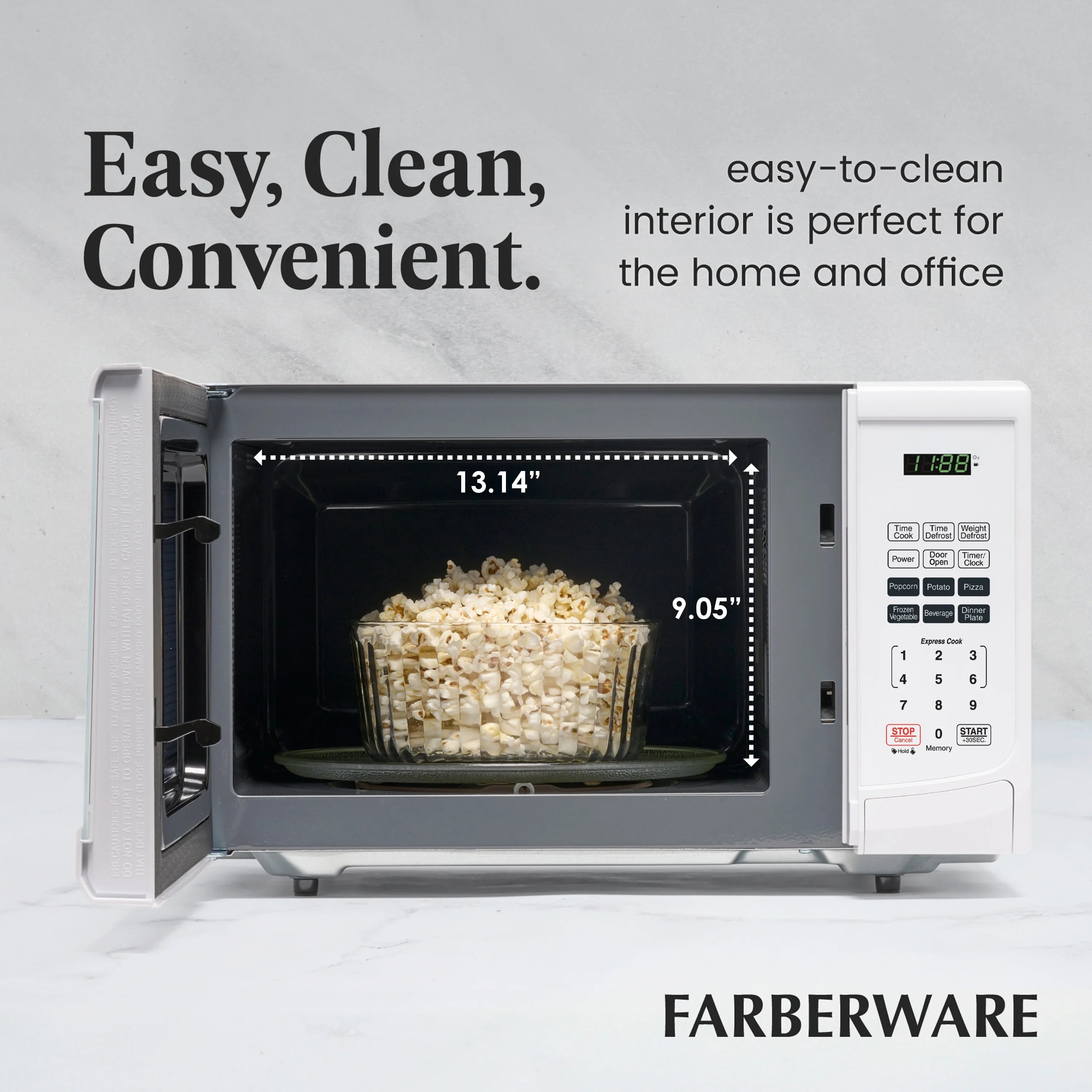 2026 New Farberware Classic 0.9 Cu. Ft 900-Watt Microwave Oven, Stainless Steel - Image 21