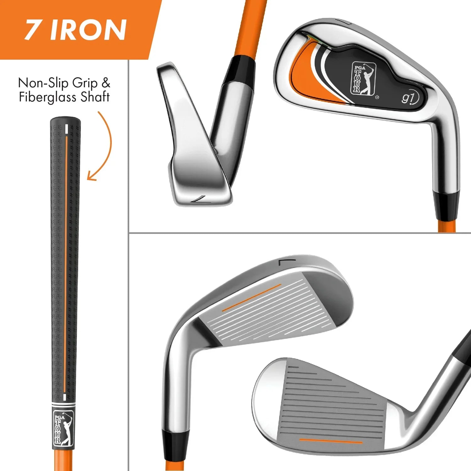 2026 New PGA Tour Right-Handed 10 Piece Kids Golf Club Stand Bag Set; Player Height 4'8 - 5'2", Ages 8-12 - Image 19