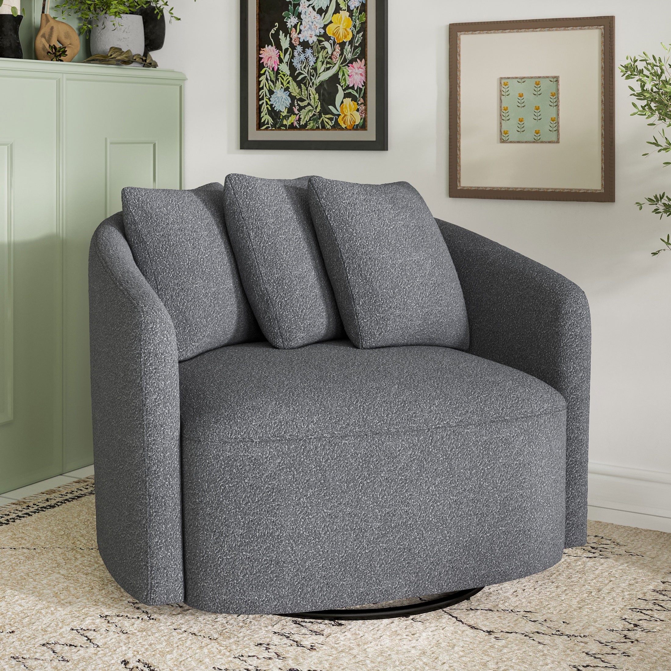 2026 New Beautiful Drew Accent Chair by Drew Barrymore, Cream Boucle - Image 26