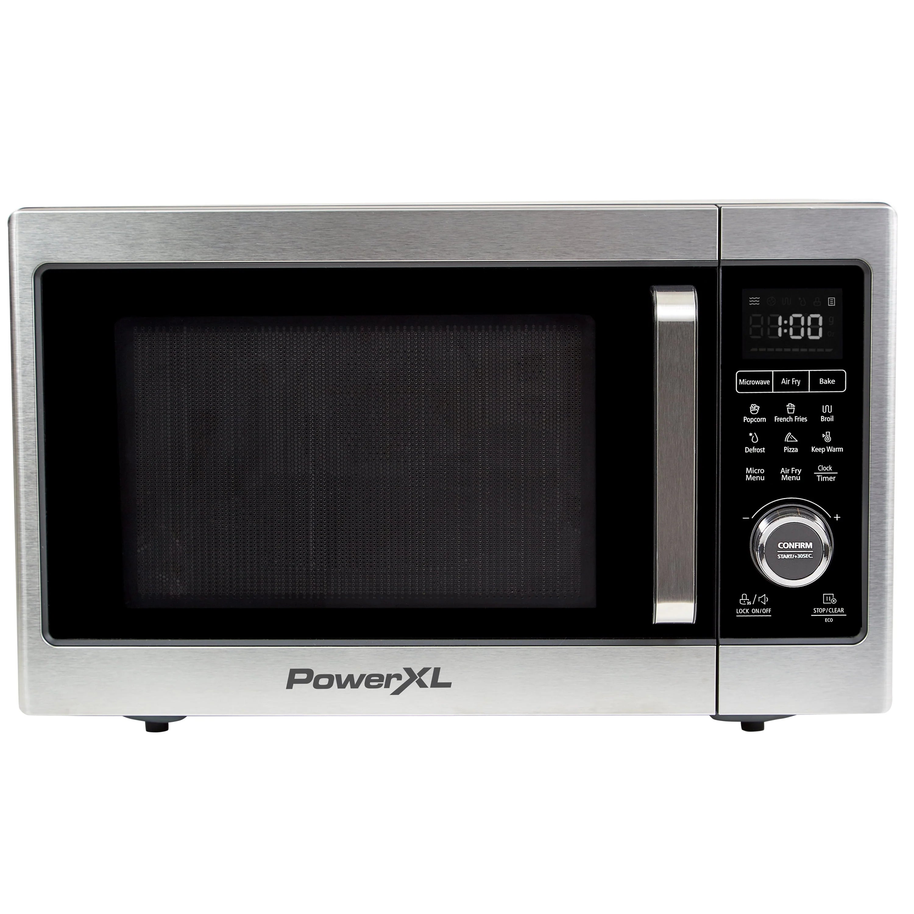 2026 New PowerXL Microwave Air Fryer Plus, Stainless Steel / Black, 1cu. ft.