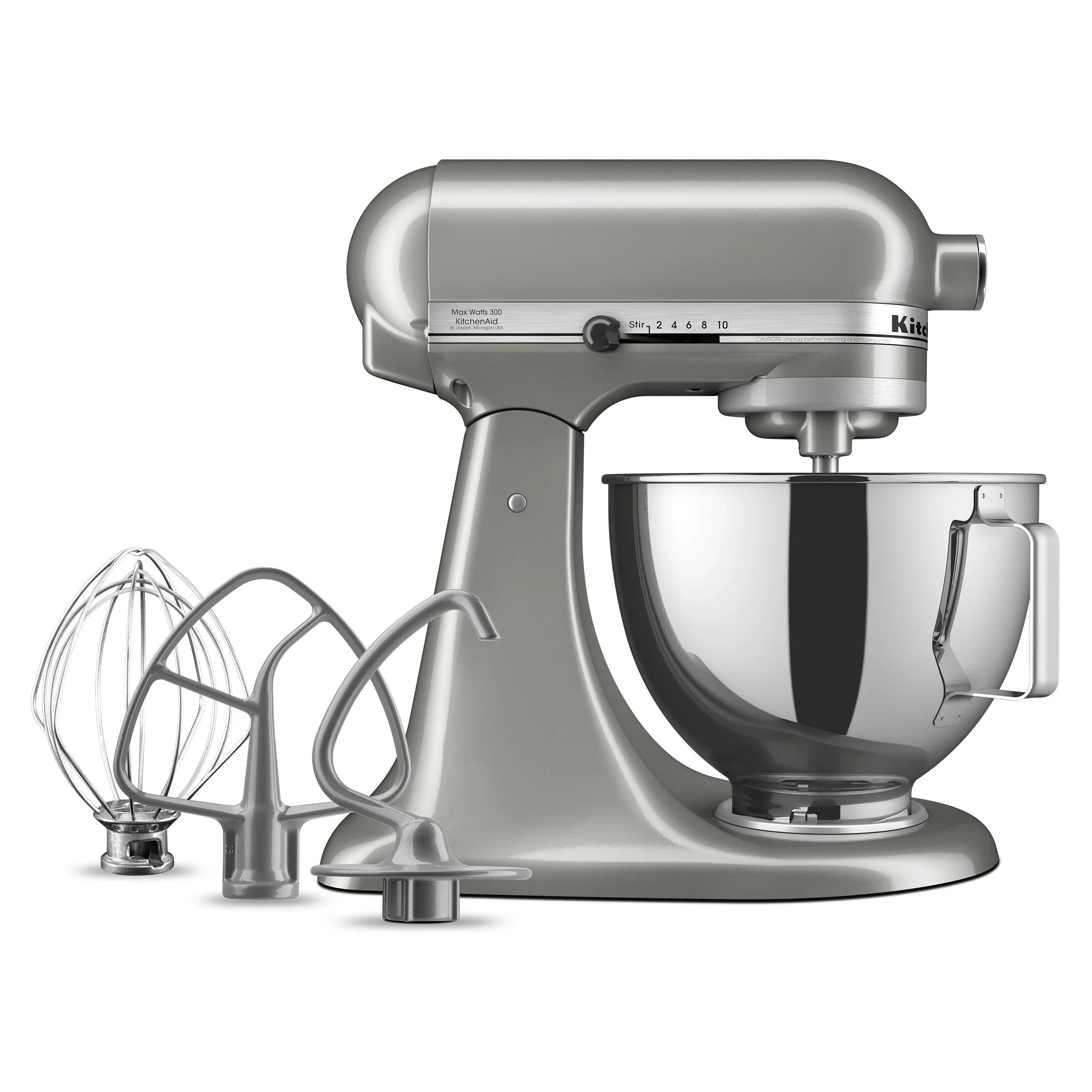 2026 New KitchenAid Deluxe Series 4.5 Quart Tilt-Head Stand Mixer with Stainless Bowl, Contour Silver, KSM97CU - Image 8