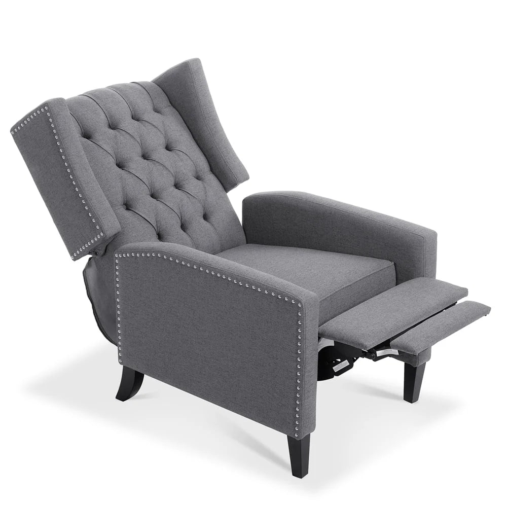 2026 New Triple Tree Modern Fabric Foam Wood Solid Print Nailhead Trim Accent Chair, Beige - Image 19