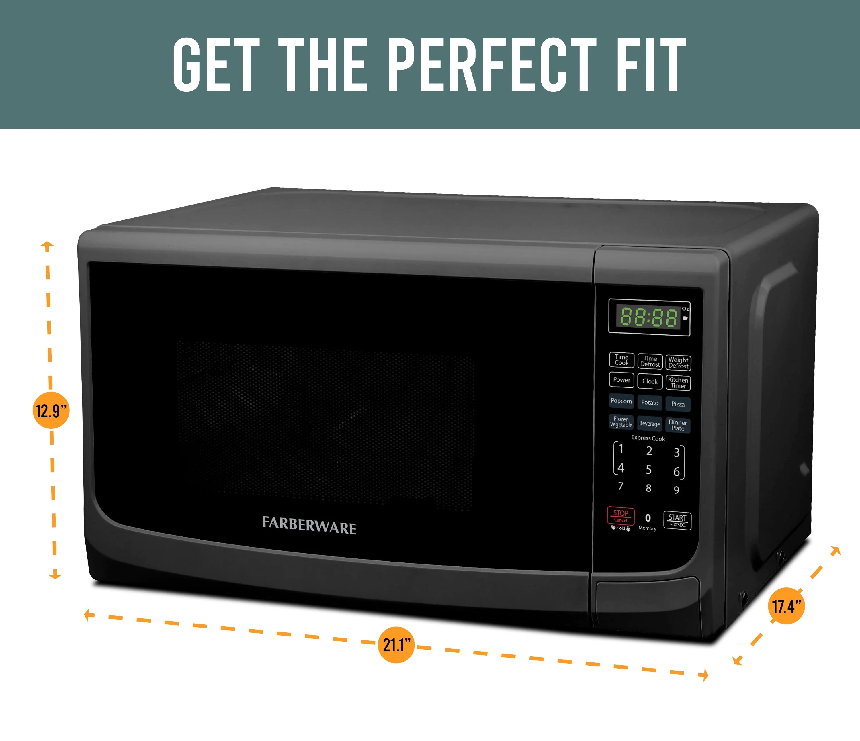 2026 New Farberware Classic 0.9 Cu. Ft 900-Watt Microwave Oven, Stainless Steel - Image 12