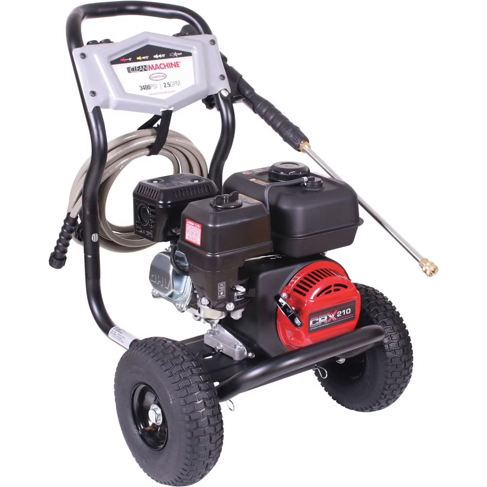 2026 New 3400 PSI 2.5 GPM Cold Water Gas Pressure Washer with OEM Technologies Axial Cam Pump