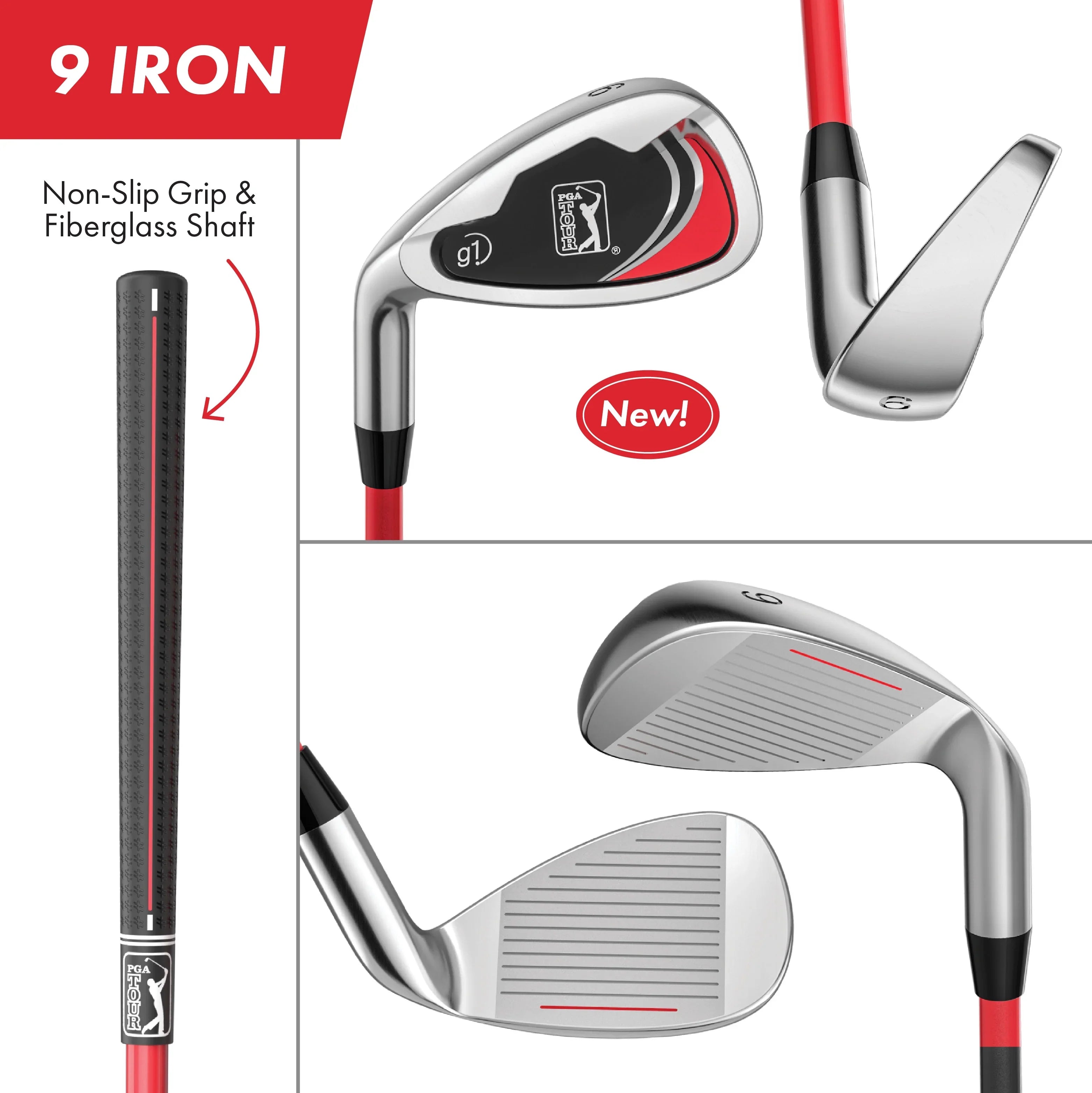 2026 New PGA Tour Right-Handed 10 Piece Kids Golf Club Stand Bag Set; Player Height 4'8 - 5'2", Ages 8-12 - Image 32